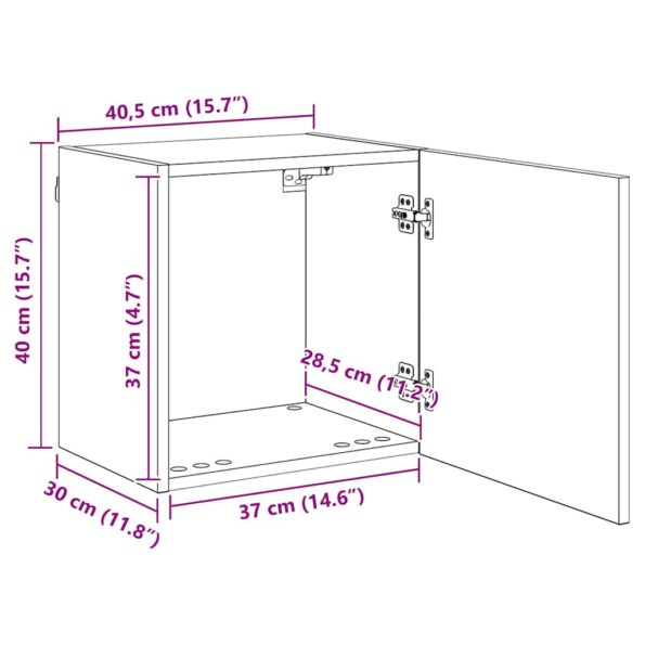 vidaXL TV nástenne jednotky 4 pcs Čierny dub Kompozitné drevo – Obrázok 10