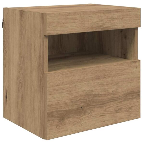 vidaXL TV nástenné jednotky s LED 5 pcs Remeselný dub – Obrázok 8