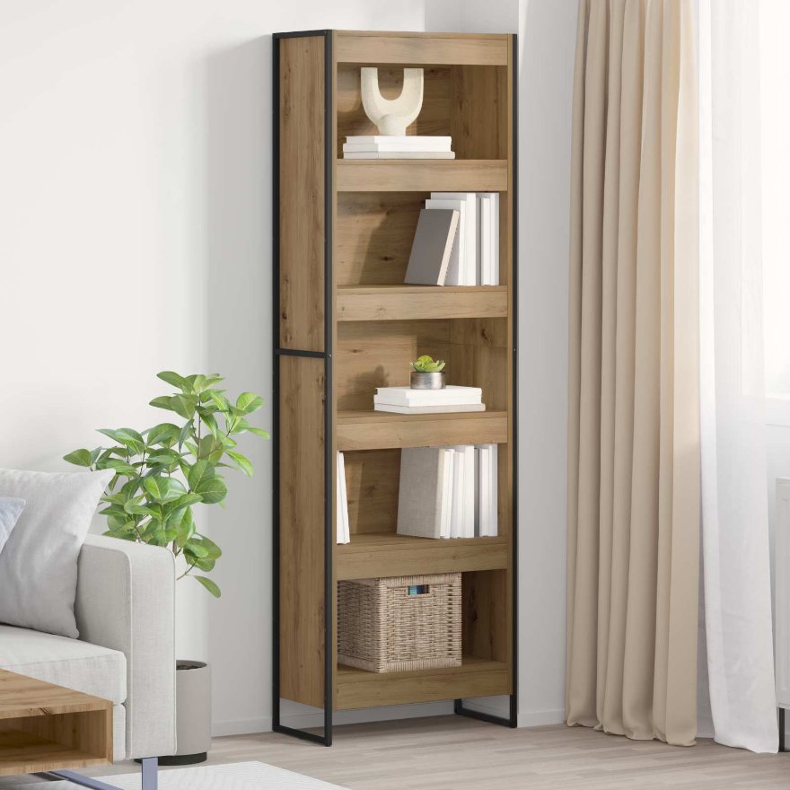 3403003_1.jpg vidaXL Knižnica 2 pcs Remeselnícky dub 60 x 30 x 189,5 cm – Obrázok 1