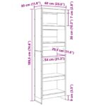 vidaXL Knižnica 2 pcs Remeselnícky dub 60 x 30 x 189,5 cm – Obrázok 11