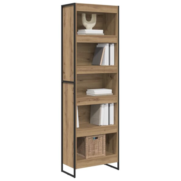 vidaXL Knižnica 2 pcs Remeselnícky dub 60 x 30 x 189,5 cm – Obrázok 3