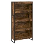 vidaXL Knižnica 2 pcs Dymová dub 80 x 30 x 155 cm Kompozitné drevo – Obrázok 2