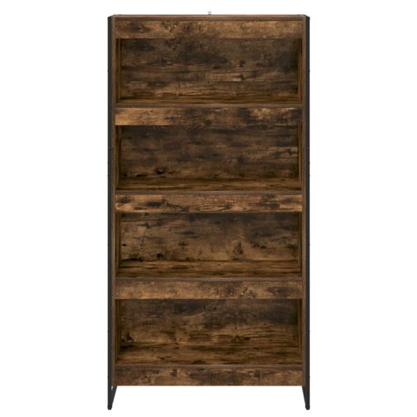 vidaXL Knižnica 2 pcs Dymová dub 80 x 30 x 155 cm Kompozitné drevo – Obrázok 5