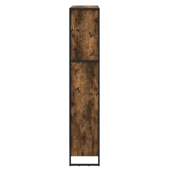 vidaXL Knižnica 2 pcs Dymová dub 80 x 30 x 155 cm Kompozitné drevo – Obrázok 6