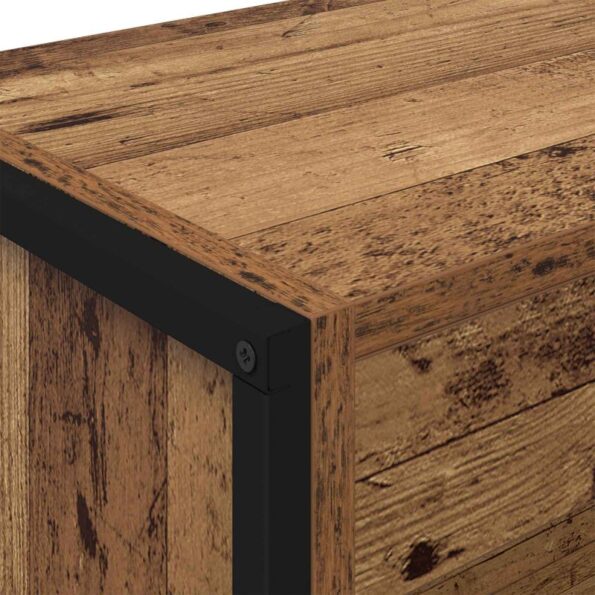 vidaXL Knižnica 2 pcs Staré drevo 80 x 30 x 155 cm Kompozitné drevo – Obrázok 8