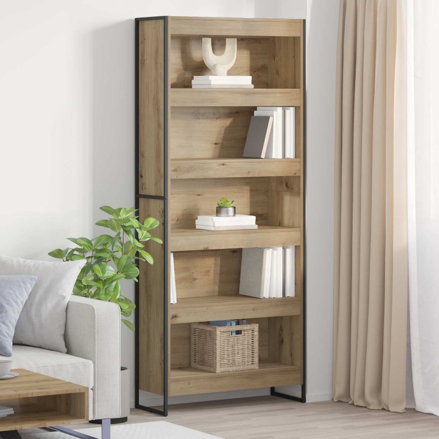 3403015_1.jpg vidaXL Knižnica 2 pcs Remeselnícky dub 80 x 30 x 189,5 cm – Obrázok 1