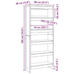 vidaXL Knižnica 2 pcs Remeselnícky dub 80 x 30 x 189,5 cm – Obrázok 11