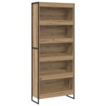 vidaXL Knižnica 2 pcs Remeselnícky dub 80 x 30 x 189,5 cm – Obrázok 2