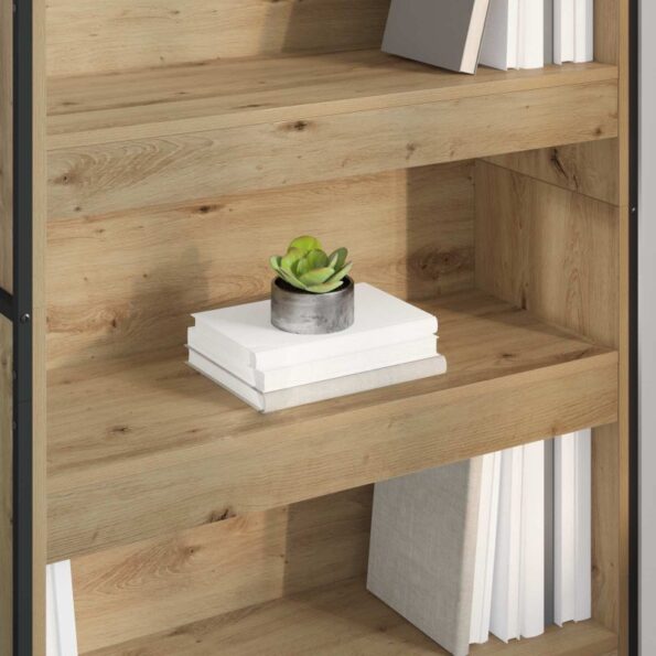 vidaXL Knižnica 2 pcs Remeselnícky dub 80 x 30 x 189,5 cm – Obrázok 4