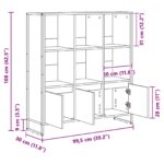 vidaXL Knižnica 2 pcs Remeselnícky dub 99,5 x 30 x 108 cm – Obrázok 13
