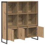 vidaXL Knižnica 2 pcs Remeselnícky dub 99,5 x 30 x 108 cm – Obrázok 5