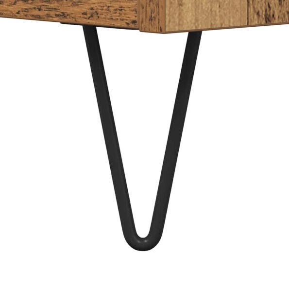 vidaXL Highboard 2 pcs Staré drevo Konštrukčné drevo a sklo – Obrázok 12