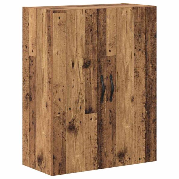 vidaXL Highboard 2 pcs Staré drevo Konštrukčné drevo a sklo – Obrázok 5