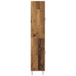 vidaXL Highboard 2 pcs Staré drevo Konštrukčné drevo a sklo – Obrázok 9