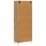 vidaXL Highboard 2 pcs Remeselný dub Konštrukčné drevo a sklo – Obrázok 10