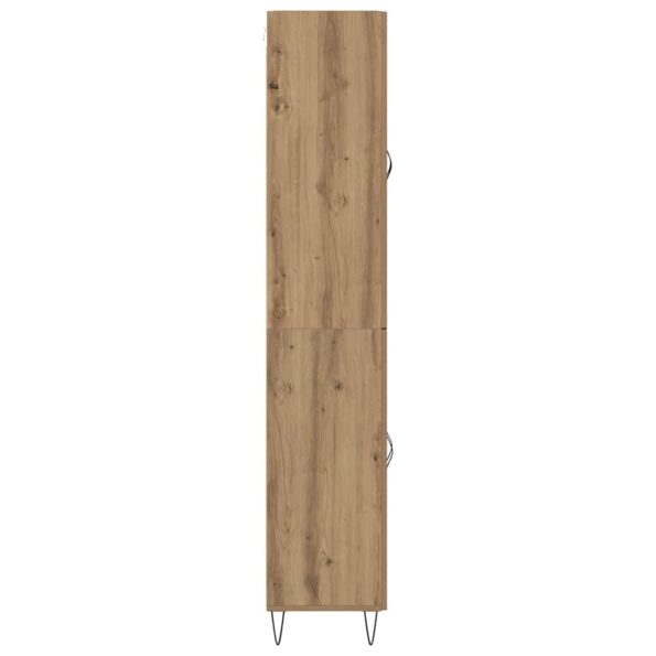 vidaXL Highboard 2 pcs Remeselný dub Konštrukčné drevo a sklo – Obrázok 9