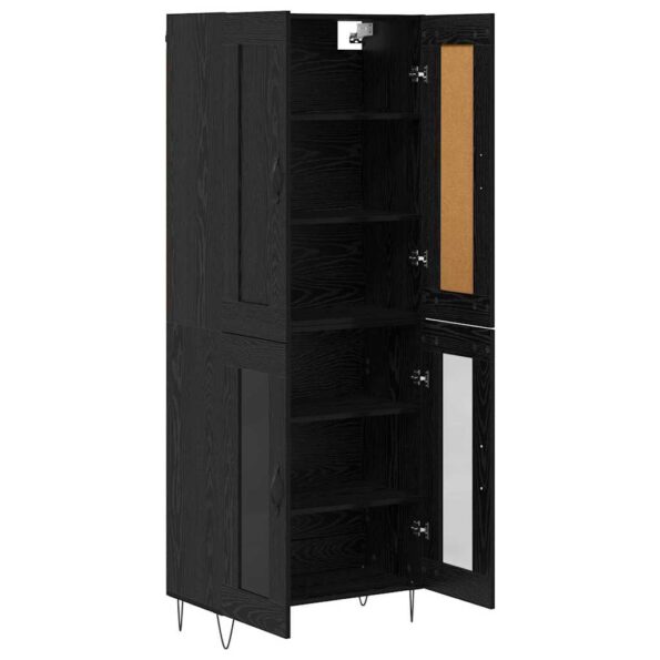 vidaXL Highboard Čierny dub 69,5 x 34 x 180 cm Kompozitné drevo – Obrázok 7