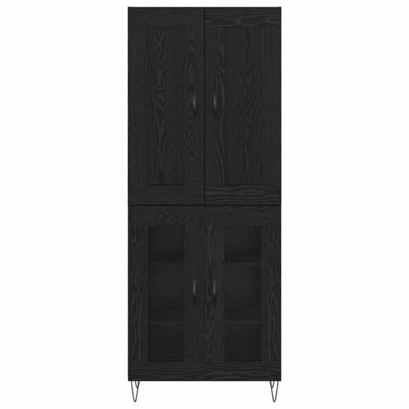 vidaXL Highboard Čierny dub 69,5 x 34 x 180 cm Kompozitné drevo – Obrázok 8