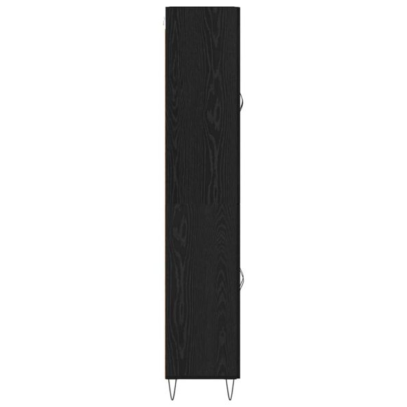 vidaXL Highboard Čierny dub 69,5 x 34 x 180 cm Kompozitné drevo – Obrázok 9