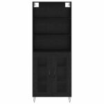 vidaXL Highboard 2 pcs Čierny dub Kompozitné drevo – Obrázok 8