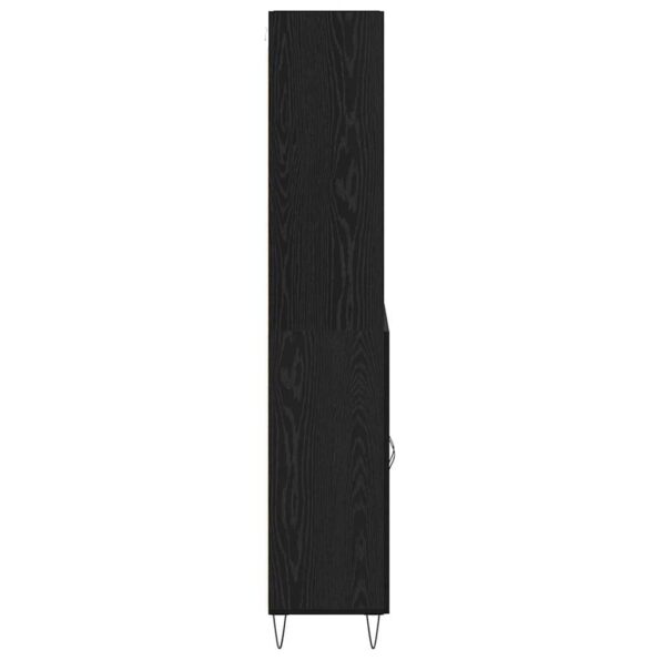 vidaXL Highboard 2 pcs Čierny dub Kompozitné drevo – Obrázok 9