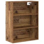 vidaXL Highboard Staré drevo 69,5 x 34 x 180 cm – Obrázok 5