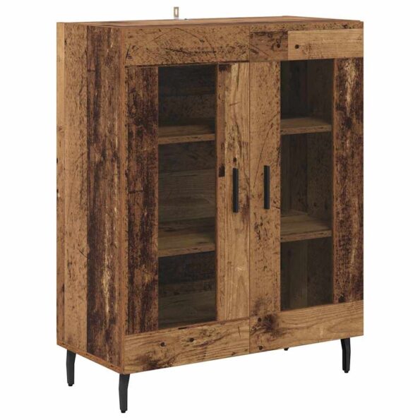 vidaXL Highboard Staré drevo 69,5 x 34 x 180 cm – Obrázok 6
