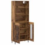 vidaXL Highboard Staré drevo 69,5 x 34 x 180 cm – Obrázok 7