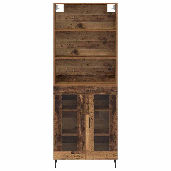 vidaXL Highboard Staré drevo 69,5 x 34 x 180 cm – Obrázok 8