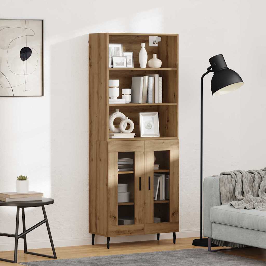 3403178_1.jpg vidaXL Highboard Remeselný dub 69,5 x 34 x 180 cm – Obrázok 1