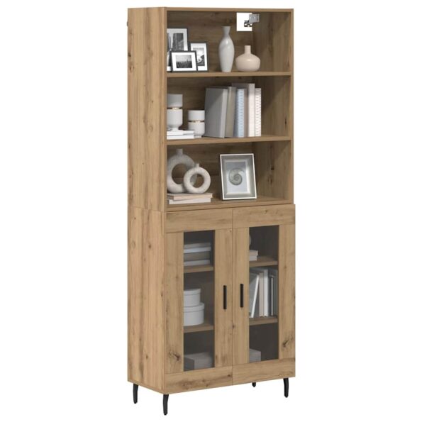 vidaXL Highboard Remeselný dub 69,5 x 34 x 180 cm – Obrázok 3