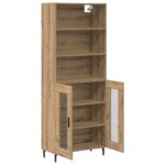 vidaXL Highboard Remeselný dub 69,5 x 34 x 180 cm – Obrázok 7