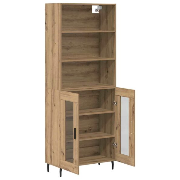 vidaXL Highboard Remeselný dub 69,5 x 34 x 180 cm – Obrázok 7