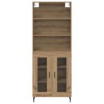 vidaXL Highboard Remeselný dub 69,5 x 34 x 180 cm – Obrázok 8