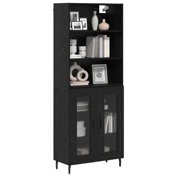 vidaXL Highboard Čierny dub 69,5 x 34 x 180 cm – Obrázok 3