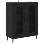 vidaXL Highboard Čierny dub 69,5 x 34 x 180 cm – Obrázok 6