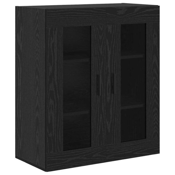 vidaXL Highboard 2 pcs Čierny dub Drevovláknitá doska a sklo – Obrázok 5
