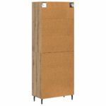 vidaXL Highboard Staré drevo 69,5 x 34 x 180 cm – Obrázok 10