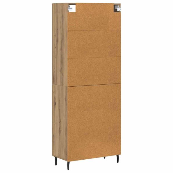 vidaXL Highboard Staré drevo 69,5 x 34 x 180 cm – Obrázok 10