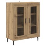 vidaXL Highboard Staré drevo 69,5 x 34 x 180 cm – Obrázok 6