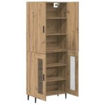vidaXL Highboard Staré drevo 69,5 x 34 x 180 cm – Obrázok 7