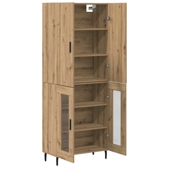 vidaXL Highboard Staré drevo 69,5 x 34 x 180 cm – Obrázok 7