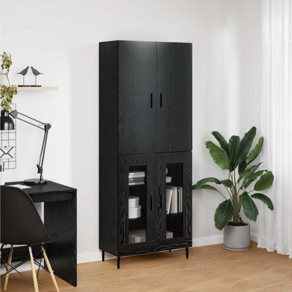 vidaXL Highboard Remeselný dub 69,5 x 34 x 180 cm – Obrázok 4