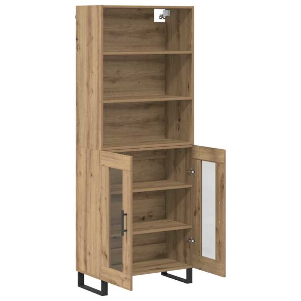 vidaXL Highboard Remeselný dub 69,5 x 34 x 180 cm Kompozitné drevo – Obrázok 7