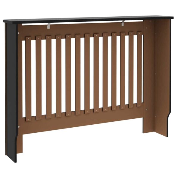 vidaXL Kryt radiátora 2 pcs Čierna 112 x 19 x 81.5 cm Kompozitné drevo – Obrázok 7