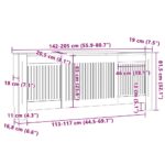 vidaXL Kryt radiátora 2 pcs Čierna (142-205) x 20.5 x 81.5 cm – Obrázok 10