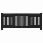 vidaXL Kryt radiátora 2 pcs Čierna (142-205) x 20.5 x 81.5 cm – Obrázok 5