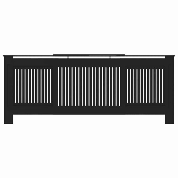 vidaXL Kryt radiátora 2 pcs Čierna (142-205) x 20.5 x 81.5 cm – Obrázok 5