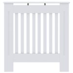 vidaXL Kryt radiátora 2 pcs Biela 78 x 19 x 81.5 cm Kompozitné drevo – Obrázok 5