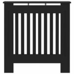 vidaXL Kryt radiátora 2 pcs Čierna 78 x 19 x 81.5 cm Kompozitné drevo – Obrázok 4